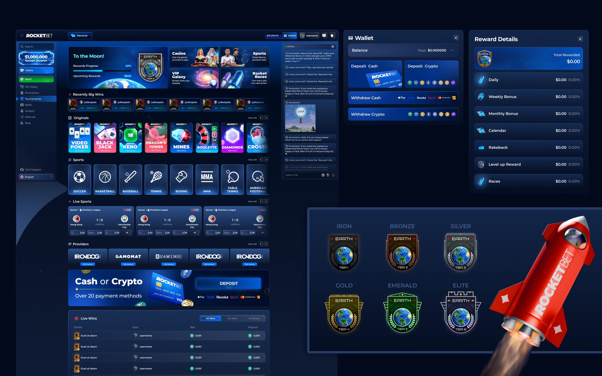 RocketBet — platform detail