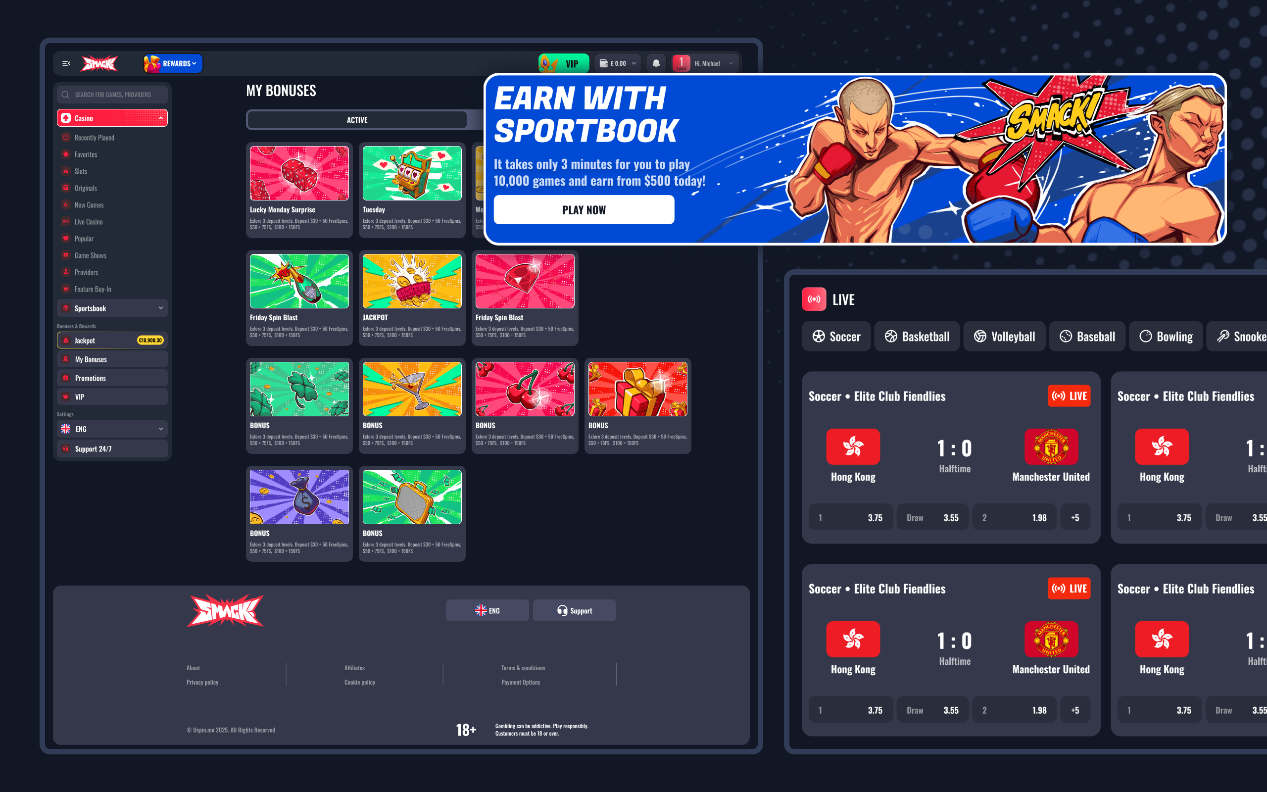 Smack Casino — platform detail