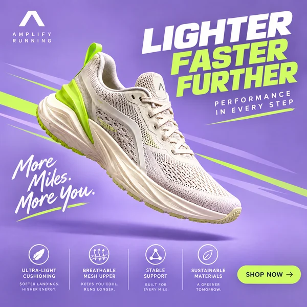 A first AI draft of a FORMA ad, with a made-up brand name