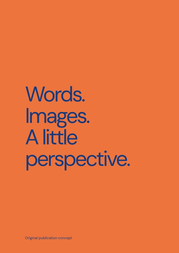 FIELDNOTES eBook page, Words. Images. A little perspective.