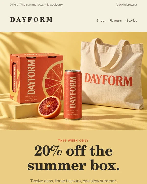 DAYFORM promotional email